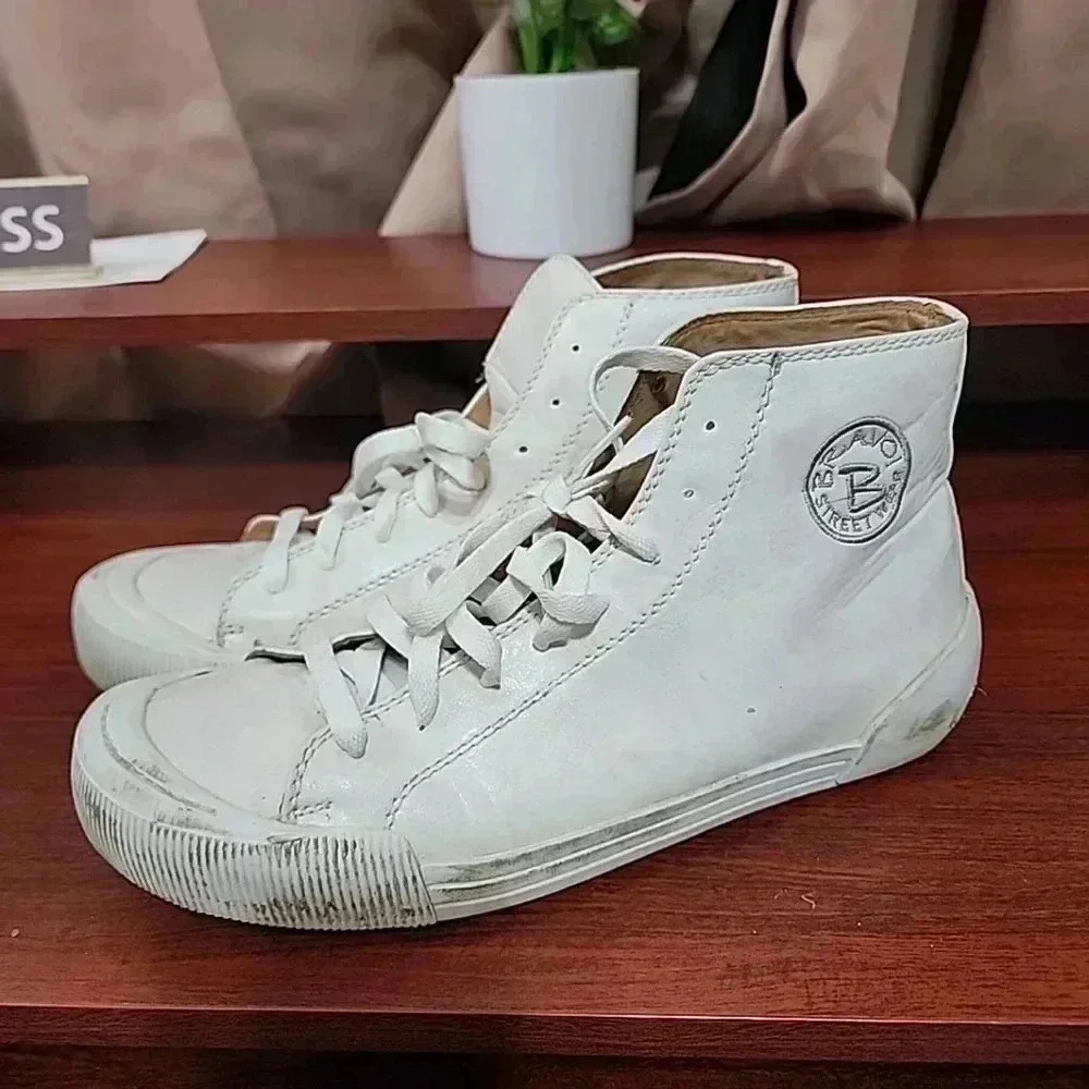 BRAVO Street Wear Mens Leather Sneakers.  Size 10